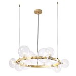 Люстра круглая подвесная с 15-ю прозрачными шарообразными плафонами из стекла Iona chandelier варинант исполнения - 2 | Loft Concept в Екатеринбурге