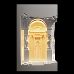 Встраиваемый в стену гипсовый светильник под покраску с колоннами и арками в античном стиле Antiquity Athena варинант исполнения - 9 | Loft Concept в Екатеринбурге