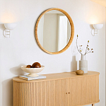 Зеркало круглое в раме из ротанга Wickerwork варинант исполнения - 4 | Loft Concept в Екатеринбурге