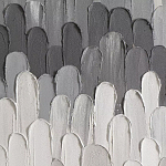 Панно декоративное с ручной росписью Gray Strokes варинант исполнения - 2 | Loft Concept в Екатеринбурге