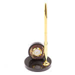 Часы настольные с ручкой из натурального камня Stone Clock варинант исполнения - 6 | Loft Concept в Екатеринбурге