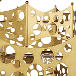 Люстра фигурная золотого цвета Corrugated Panels варинант исполнения - 3 | Loft Concept в Екатеринбурге