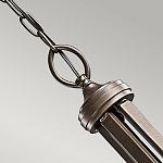 Люстра с белыми тканевыми абажурами в прозрачных стеклянных цилиндрах Kichler варинант исполнения - 19 | Loft Concept в Екатеринбурге