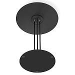 Стол журнальный с круглой бело-голубой столешницей из стекла White and Blue Marble варинант исполнения - 5 | Loft Concept в Екатеринбурге