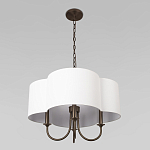 Люстра с белым текстильным абажуром Vitorino  варинант исполнения - 4 | Loft Concept в Екатеринбурге