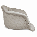 Барный стул со спинкой и мягкой обивкой с ромбами на 4-х деревянных ножках Бежевый Велюр Ava Charm варинант исполнения - 3 | Loft Concept в Екатеринбурге