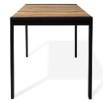 Стол обеденный раздвижной с прямоугольной столешницей на четырех черных ножках Blair варинант исполнения - 4 | Loft Concept в Екатеринбурге