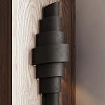 Бра в форме спирали черное с золотой внутренней отделкой Warm Glow варинант исполнения - 3 | Loft Concept в Екатеринбурге