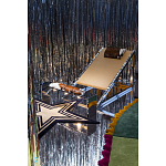 Дизайнерское кресло на металлическом каркасе с подставкой для ног Poltronova Mies Armchair варинант исполнения - 9 | Loft Concept в Екатеринбурге