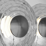 Бра из трех стеклянных фактурных дисков Eyepiece варинант исполнения - 6 | Loft Concept в Екатеринбурге