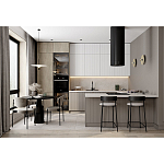 Кухонный гарнитур с фасадом в полоску Rainier Kitchen Set варинант исполнения - 3 | Loft Concept в Екатеринбурге