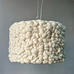 Вязаный шерстяной светильник Knitted wool lamp Cylinder варинант исполнения - 1 | Loft Concept в Екатеринбурге
