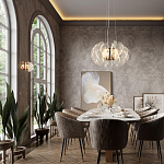 Бра с крупными прозрачными лепестками с рельефной поверхностью Ethereal Bloom варинант исполнения - 2 | Loft Concept в Екатеринбурге