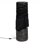 Напольная лампа черная с текстильными элементами "ЯРВИ" варинант исполнения - 8 | Loft Concept в Екатеринбурге