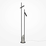 Напольный торшер светодионый черный Lumen Duo варинант исполнения - 1 | Loft Concept в Екатеринбурге