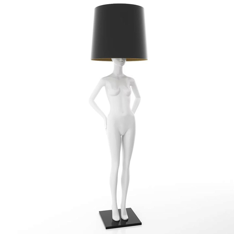 Лампа MANNEQUIN LAMP с абажуром созерцание силуэта  Глянцевый черный Черный матовый Глянцевый белый Белый матовый Серый матовый Золотой Красный в Екатеринбурге | Loft Concept 