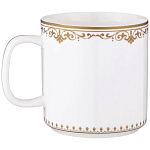 Кружка из фарфора белая с изображением лошади 400 мл Porcelain Horse Set варинант исполнения - 1 | Loft Concept в Екатеринбурге