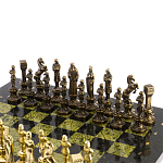 Шахматы Ренессанс из бронзы с доской из натурального камня Змеевик Decorative Thematic Chess  варинант исполнения - 2 | Loft Concept в Екатеринбурге