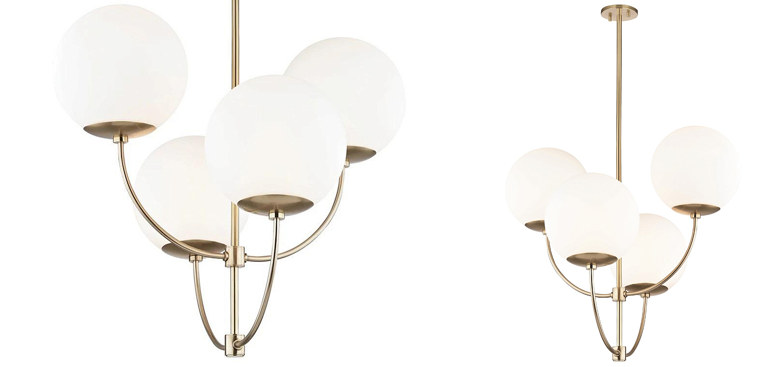 Люстра Breasal White Matte Balls Chandelier Brass Люстра Breasal White Matte Balls Chandelier Brass - Loft-Concept в Екатеринбурге