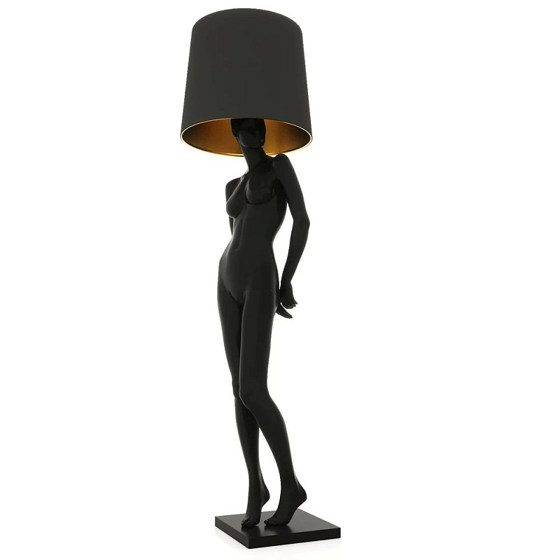 Лампа MANNEQUIN LAMP с абажуром женственность в деталях Глянцевый черный Черный матовый Глянцевый белый Белый матовый Серый Золотой Красный Шампань в Екатеринбурге | Loft Concept 