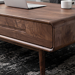 Кофейный стол из массива дерева с выдвижными ящиками Coffee Walnut Table варинант исполнения - 6 | Loft Concept в Екатеринбурге