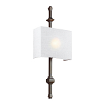 Бра бронзового цвета с полукруглым матовым стеклянным плафоном в геометрическом каркасе Feiss варинант исполнения - 5 | Loft Concept в Екатеринбурге