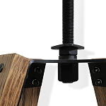 Барный стул со спинкой и мягкой обивкой с ромбами на 4-х деревянных ножках Бежевый Велюр Ava Charm варинант исполнения - 8 | Loft Concept в Екатеринбурге