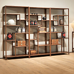 Стеллаж деревянный с полками для хранения Moon Walnut Furniture варинант исполнения - 1 | Loft Concept в Екатеринбурге