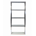 Металлический стеллаж со стеклянными полками Molecule варинант исполнения - 2 | Loft Concept в Екатеринбурге