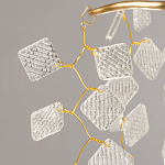 Люстра подвесная золотого цвета с декоративными ветвями и прозрачными рельефными подвесками FAIRYTREE Light варинант исполнения - 10 | Loft Concept в Екатеринбурге