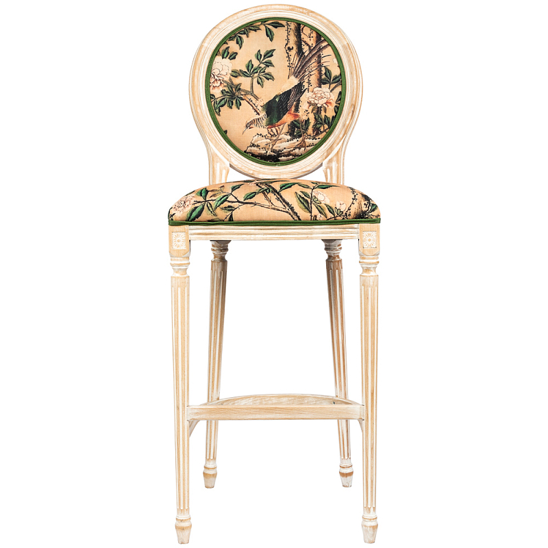 Барный стул Beige and Green Chinoiserie Bar Stool Бежевый Зеленый Барный стул Beige and Green Chinoiserie Bar Stool Бежевый Зеленый в Екатеринбурге | Loft Concept