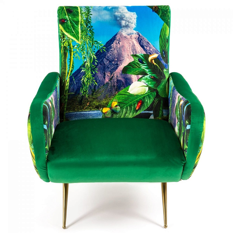 Кресло Seletti Armchair Volcano Бирюзовый Зеленый Латунь в Екатеринбурге | Loft Concept 