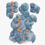 Тканый вручную Большой абстрактный гобелен Frost Forest варинант исполнения - 3 | Loft Concept в Екатеринбурге