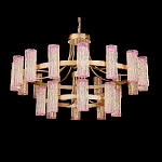 Люстра двухъярусная круглая с текстурными цилиндрическими плафонами Glimpse варинант исполнения - 2 | Loft Concept в Екатеринбурге