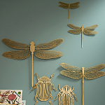Настенный декор из двух декоративных стрекоз Flight of the Dragonfly варинант исполнения - 2 | Loft Concept в Екатеринбурге