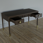 Письменный стол Elsa Dreams Walnut Шпон дерево с двумя ящиками варинант исполнения - 3 | Loft Concept в Екатеринбурге