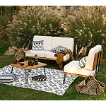 Двухместный диван из акации без подлоконтиков Amra варинант исполнения - 3 | Loft Concept в Екатеринбурге