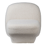 Кресло без подлокотников с обивкой из белой ткани букле Pacification варинант исполнения - 2 | Loft Concept в Екатеринбурге