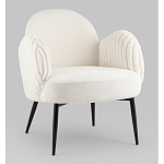 Полукресло Wave Stripes букле белый варинант исполнения - 1 | Loft Concept в Екатеринбурге