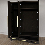 Большой Шкаф Primo Темный орех с 3 дверьми и 3 выдвижными ящиками варинант исполнения - 9 | Loft Concept в Екатеринбурге