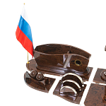 Настольный письменный набор с часами из природного камня обсидиана Competent Leader варинант исполнения - 3 | Loft Concept в Екатеринбурге