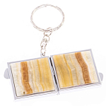 Зеркало брелок складное двухстороннее из натурального камня Оникс Silver Stone Mirrors варинант исполнения - 5 | Loft Concept в Екатеринбурге