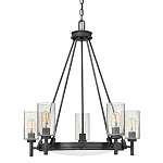  Люстра с 5-ю цилиндрическими плафонами из стекла с пузырьками Hinkley варинант исполнения - 1 | Loft Concept в Екатеринбурге