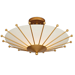 Потолочный светильник в форме конуса с каркасом золотого цвета и тканевым абажуром Inspiration in Light варинант исполнения - 2 | Loft Concept в Екатеринбурге