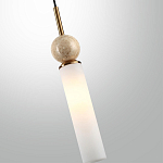 Подвесной светильник с цилиндрическим матовым плафоном и декоративным шаром из камня Orb Essence варинант исполнения - 13 | Loft Concept в Екатеринбурге