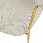 Стул Singer Chair с подлокотниками серый на золотистых ножках варинант исполнения - 7 | Loft Concept в Екатеринбурге