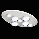 Потолочный светильник овальной формы белого цвета с 7-ю лампами Lunar Pebbles варинант исполнения - 4 | Loft Concept в Екатеринбурге