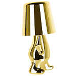 Настольная лампа фигурная золотого цвета с гладким абажуром Высота 19 см Sophia варинант исполнения - 4 | Loft Concept в Екатеринбурге