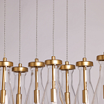 Люстра с 9-ю прозрачными стеклянными плафонами в форме капли Lucid Rain  варинант исполнения - 6 | Loft Concept в Екатеринбурге