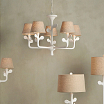 Торшер с белым каркасом и тканевыми абажуром Natural Stems варинант исполнения - 6 | Loft Concept в Екатеринбурге